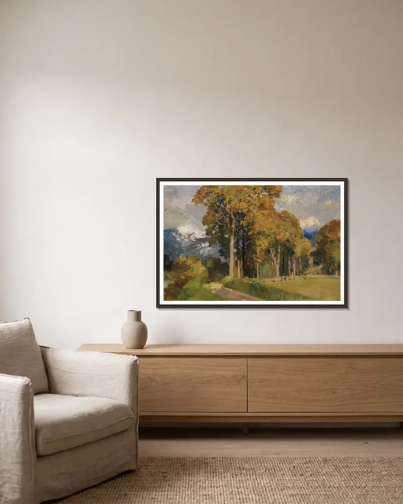 Bei Gmünd im Herbst av Marie Egner inramad på en vägg