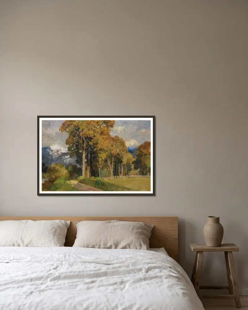 Bei Gmünd im Herbst av Marie Egner inramad på en vägg