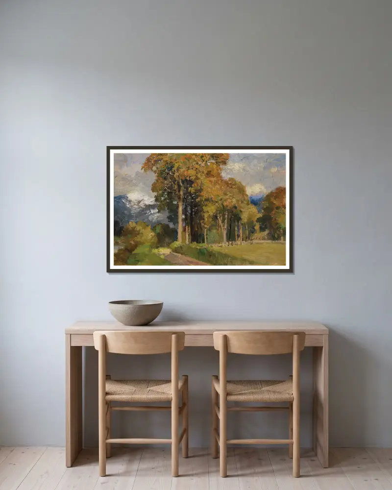 Bei Gmünd im Herbst av Marie Egner inramad på en vägg