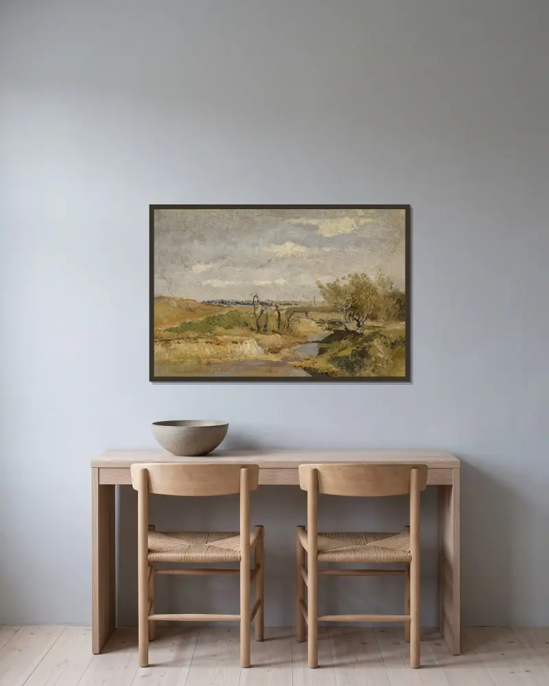 In den Donauauen av Marie Egner inramad på en vägg