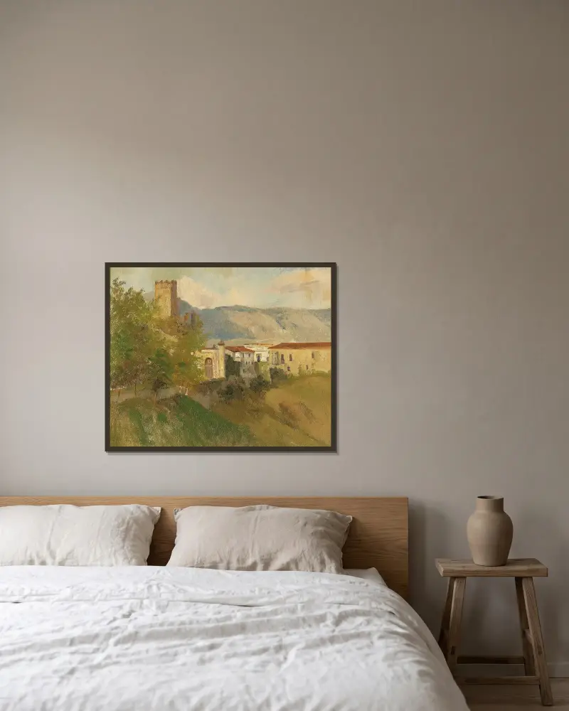 Jižní krajina – č. 2, Marie Egner v rámu na stěně