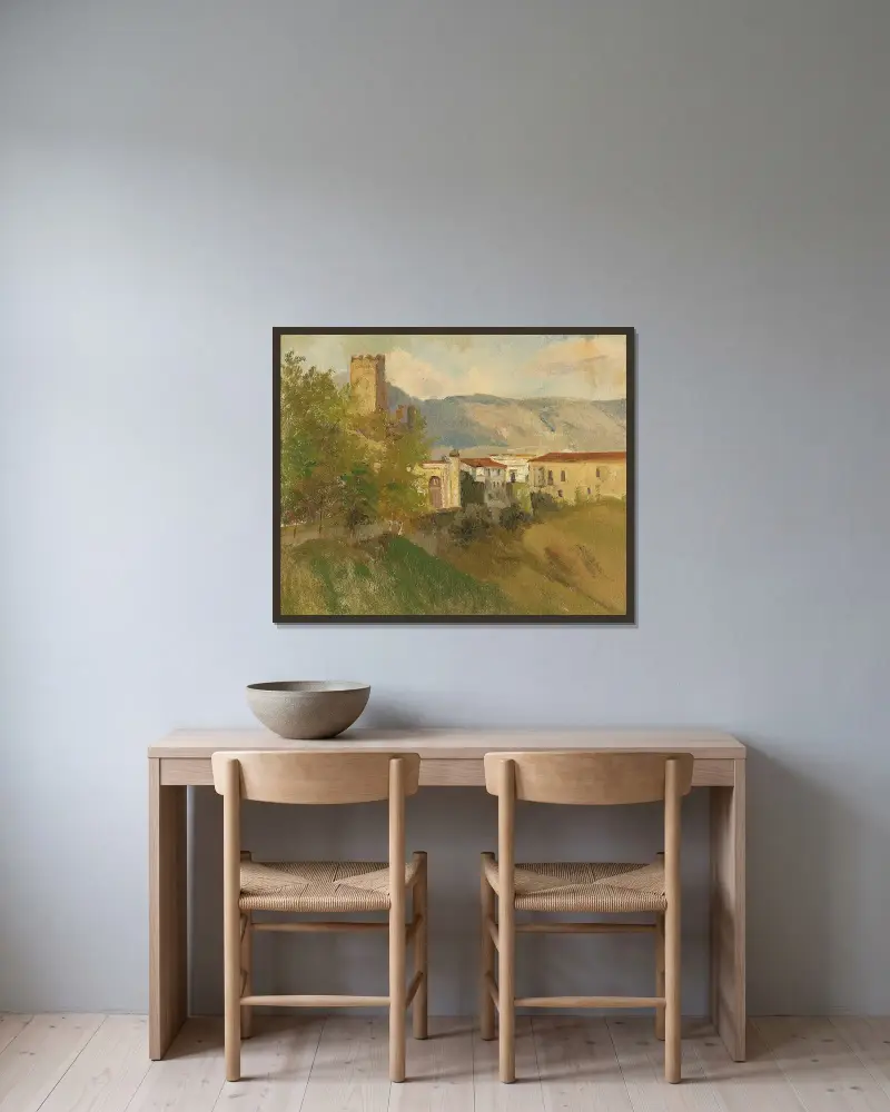 Jižní krajina – č. 2, Marie Egner v rámu na stěně