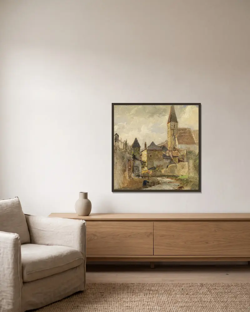 Weißenkirchen in der Wachau av Marie Egner inramad på en vägg
