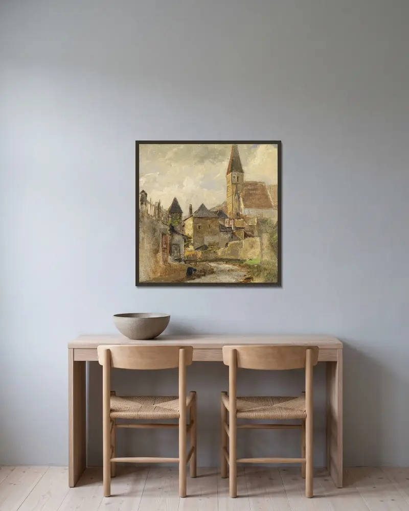 Weißenkirchen in der Wachau av Marie Egner inramad på en vägg