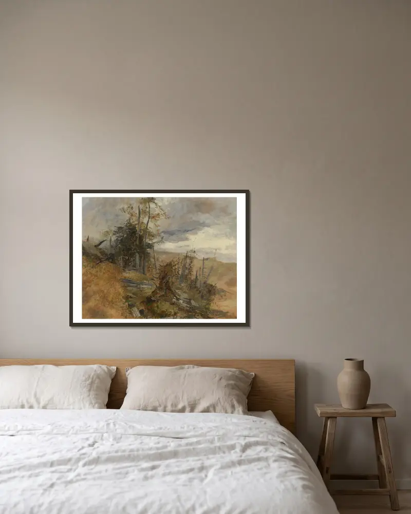 Windbruch von Marie Egner gerahmt an einer Wand