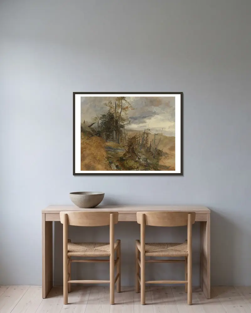 Windbruch von Marie Egner gerahmt an einer Wand