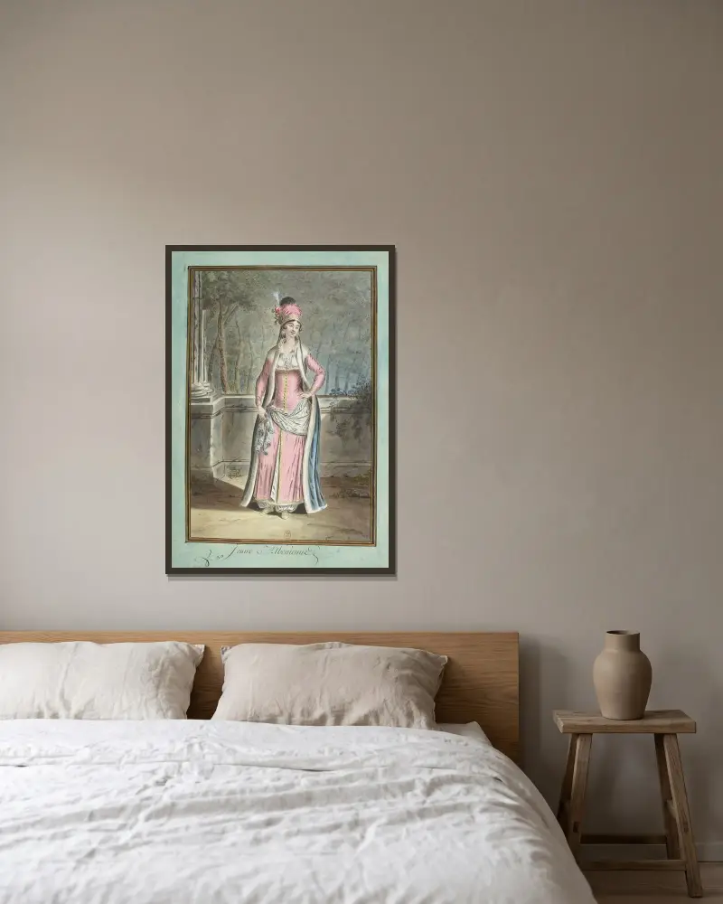 Ung atenare av François-Marie Rosset inramad på en vägg