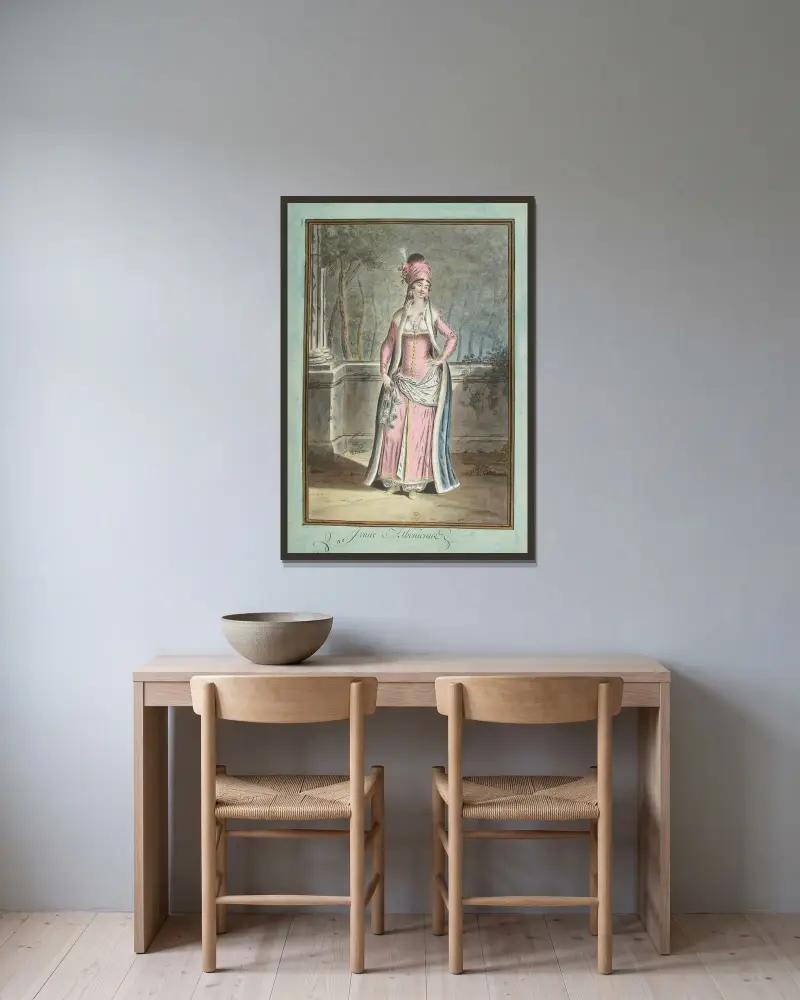 Ung atenare av François-Marie Rosset inramad på en vägg