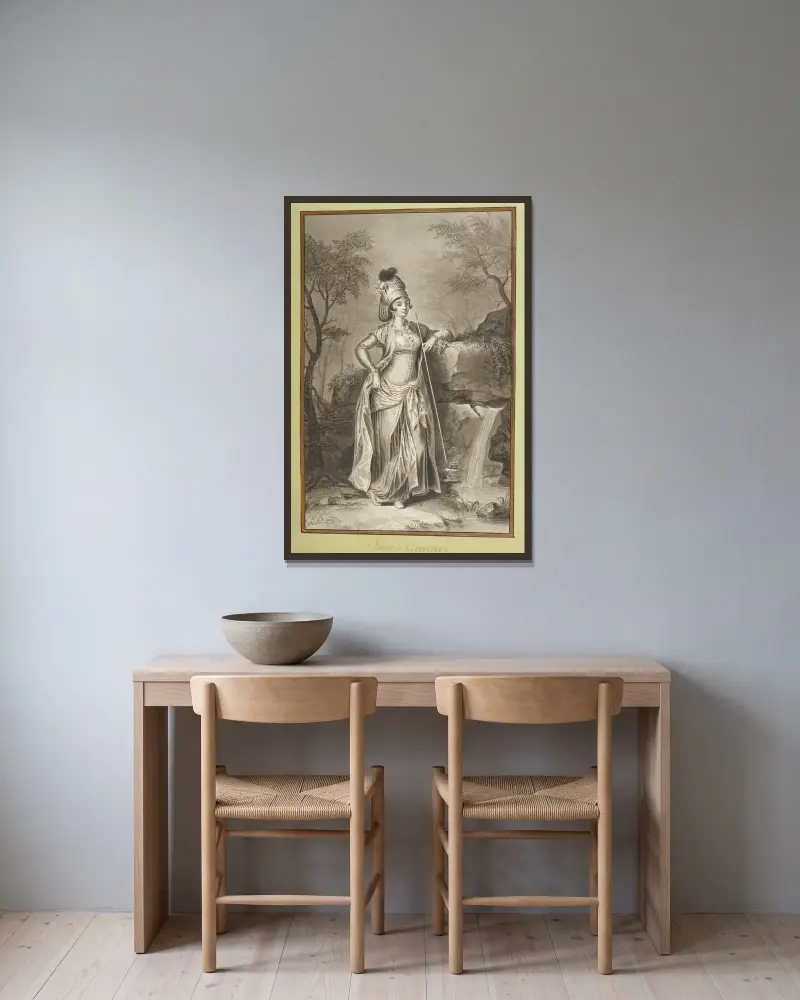 Junge Griechin von François-Marie Rosset gerahmt an einer Wand