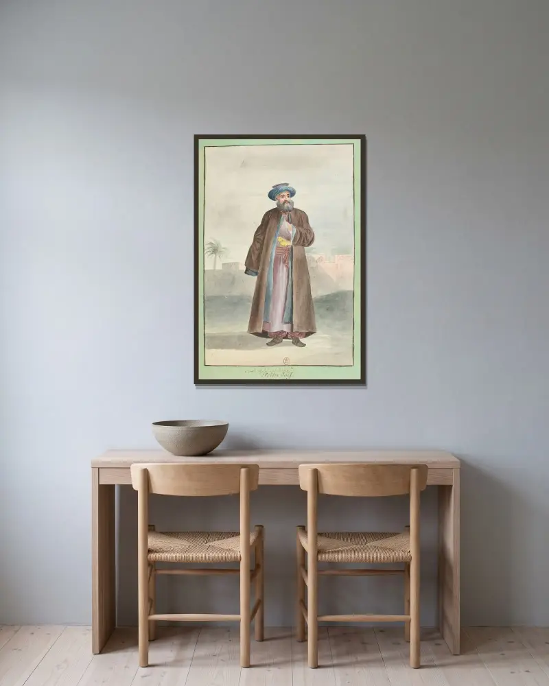 Prêtre Juif av François-Marie Rosset inramad på en vägg