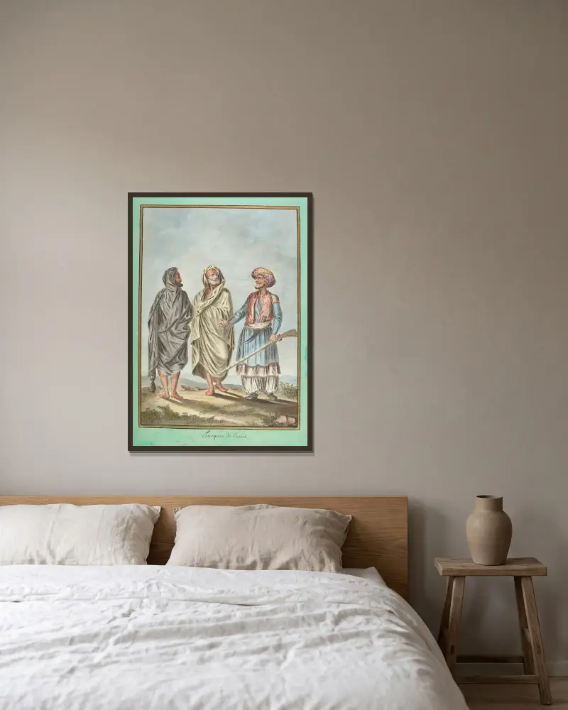 Tunesische Türken von François-Marie Rosset gerahmt an einer Wand