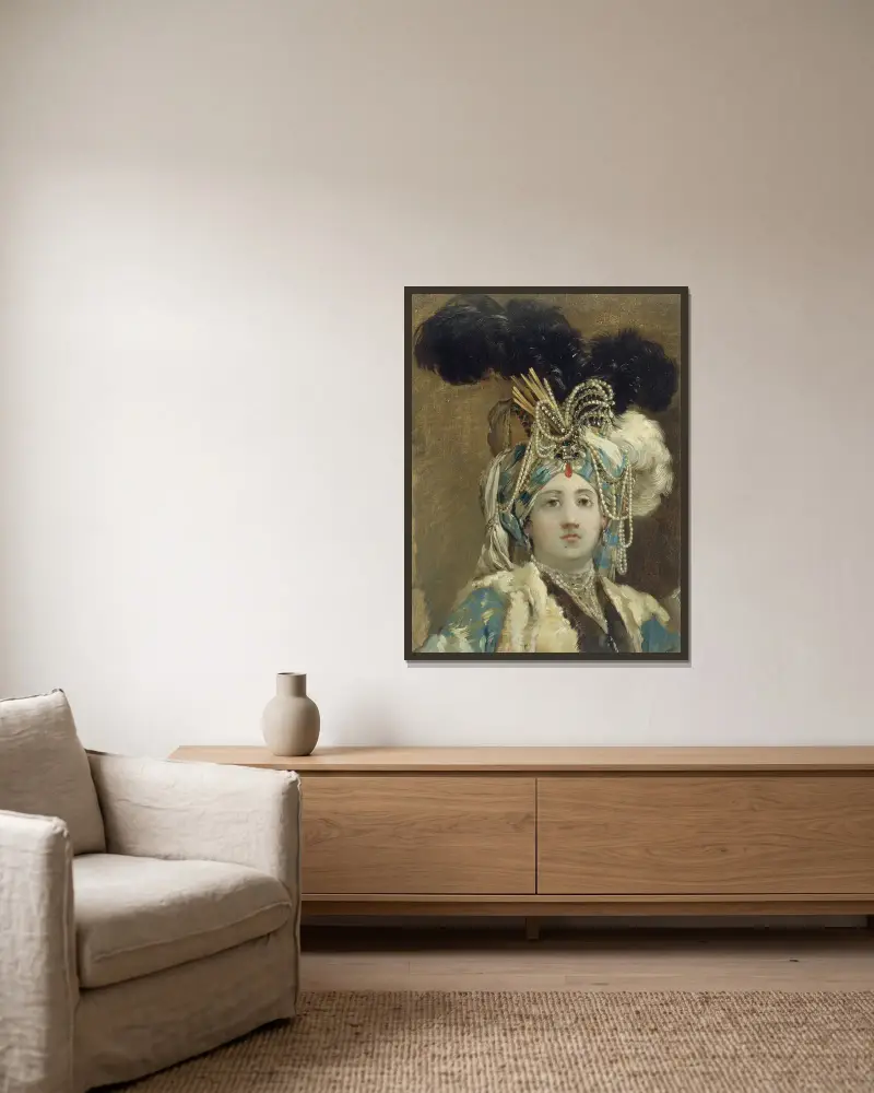 Sultane reine von Joseph-Marie Vien gerahmt an einer Wand