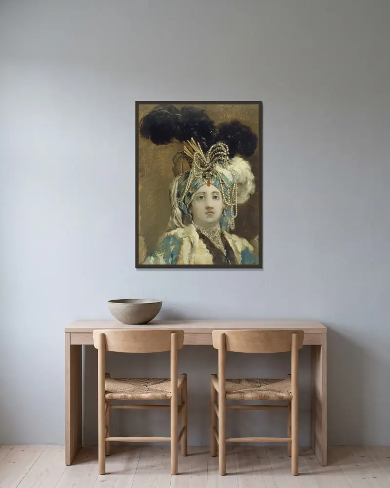 Sultane reine von Joseph-Marie Vien gerahmt an einer Wand