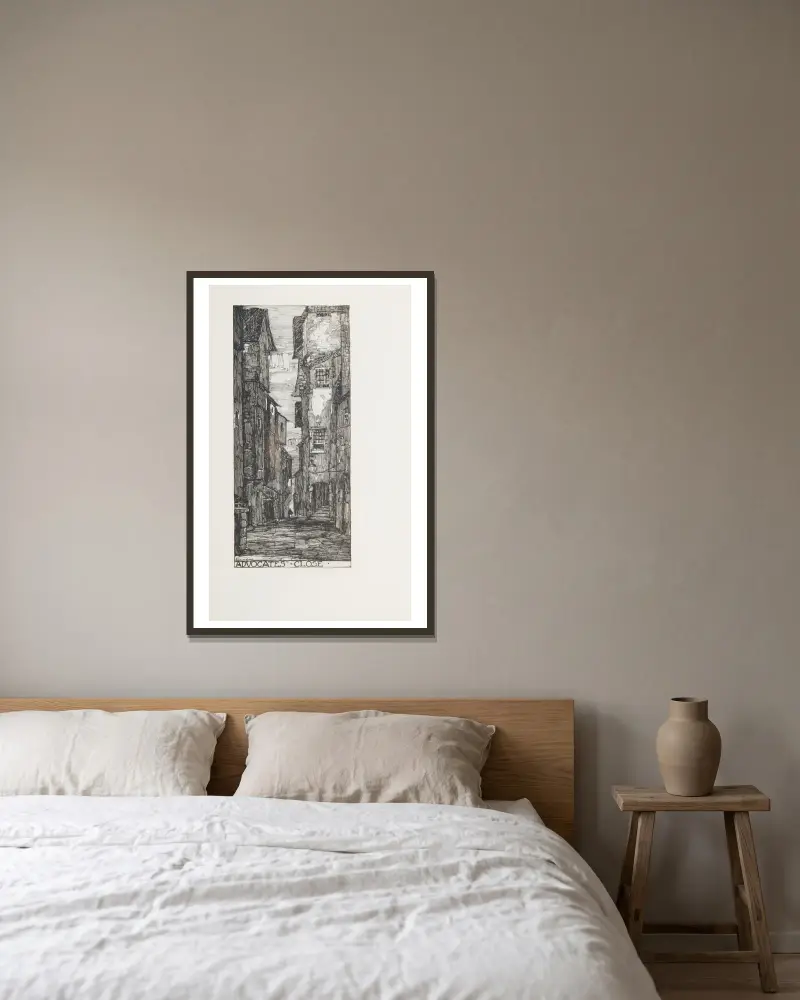 Advocates’ Close von Jessie Marion King gerahmt an einer Wand