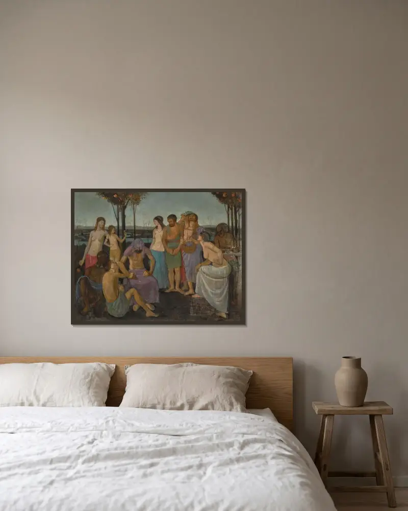 Allegorie von Mark Gertler gerahmt an einer Wand