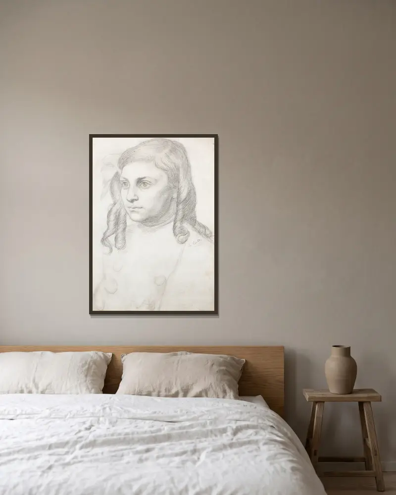 Studie von May Berlinsky von Mark Gertler gerahmt an einer Wand
