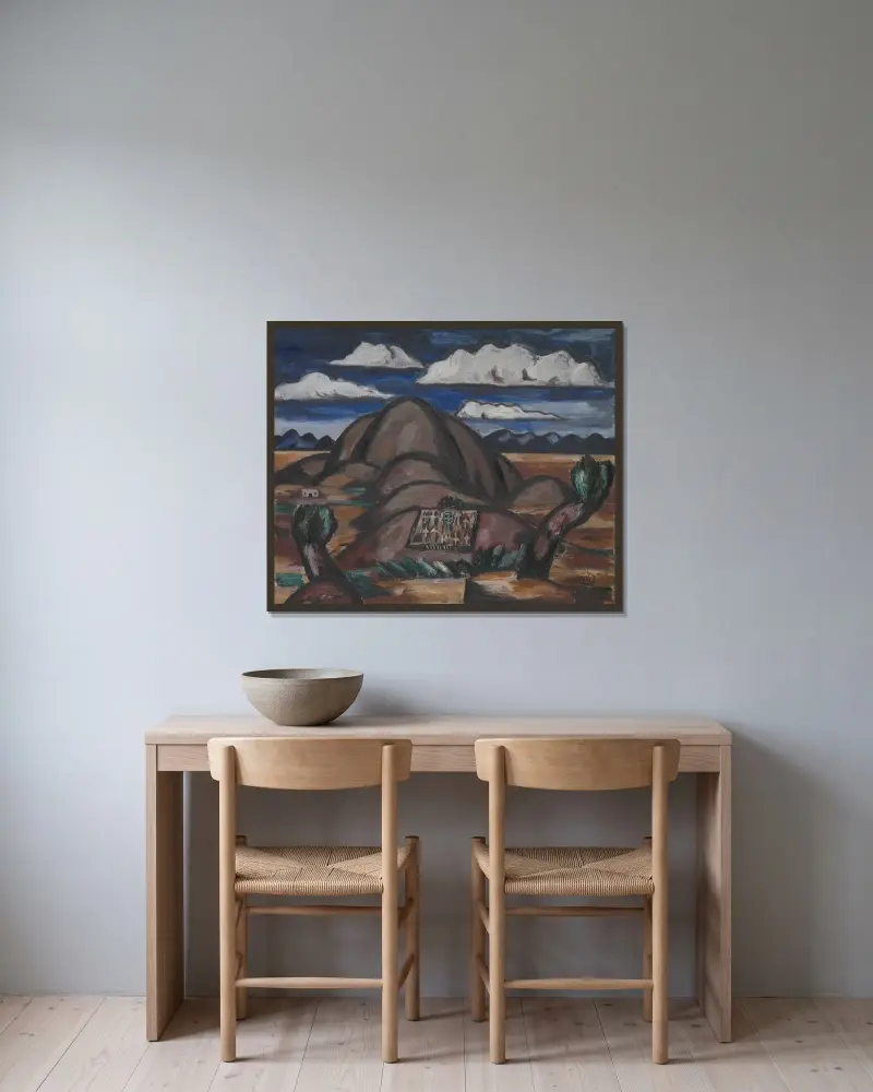 Cmentarz, Nowy Meksyk, Marsden Hartley w ramie na ścianie