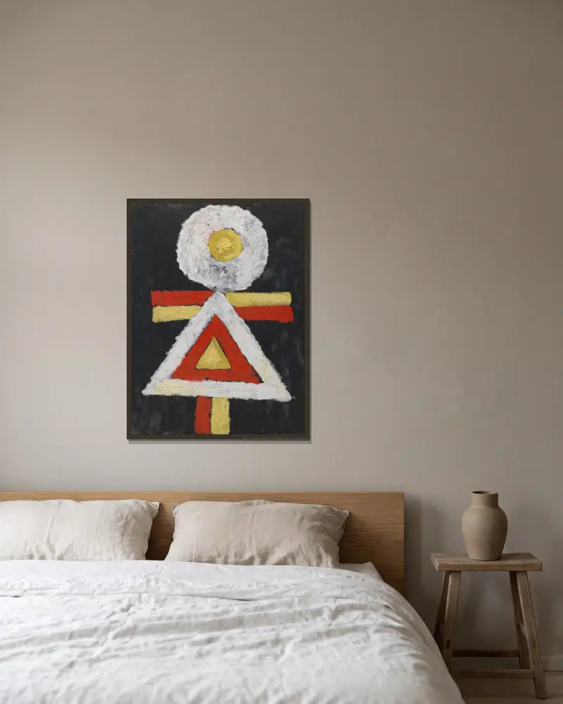 Geometrická figura, Marsden Hartley v rámu na stěně