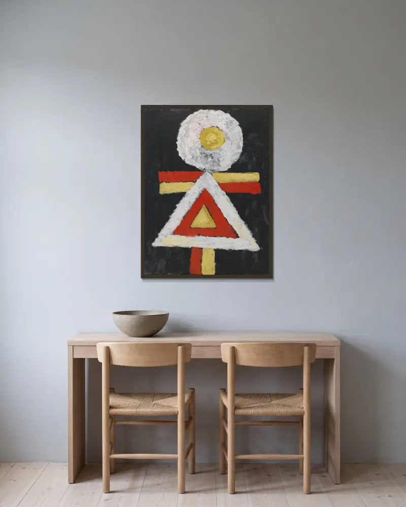 Geometrická figura, Marsden Hartley v rámu na stěně