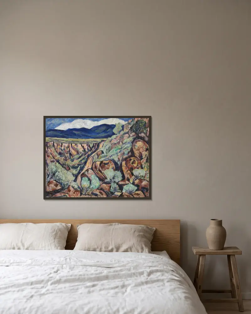 Krajina, New Mexico, Marsden Hartley v rámu na stěně