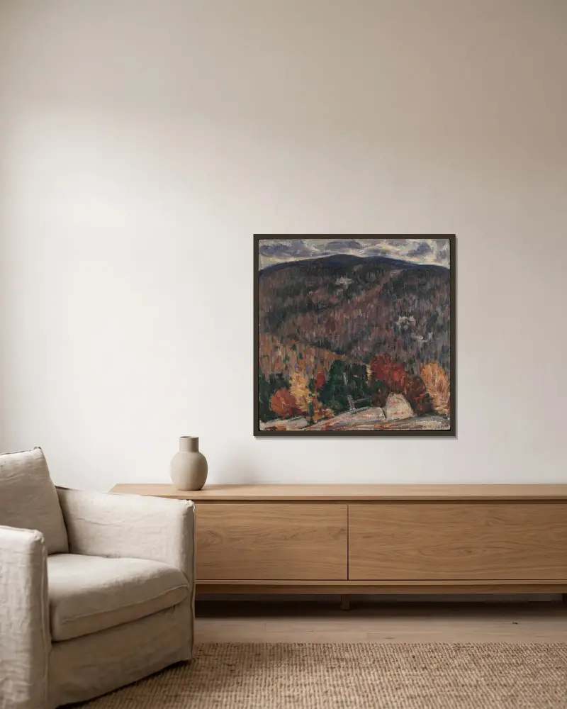Landschaft Nr. 25 von Marsden Hartley gerahmt an einer Wand