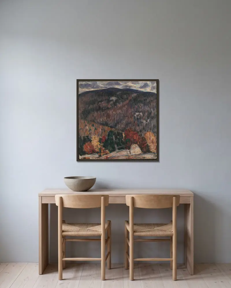 Landschaft Nr. 25 von Marsden Hartley gerahmt an einer Wand