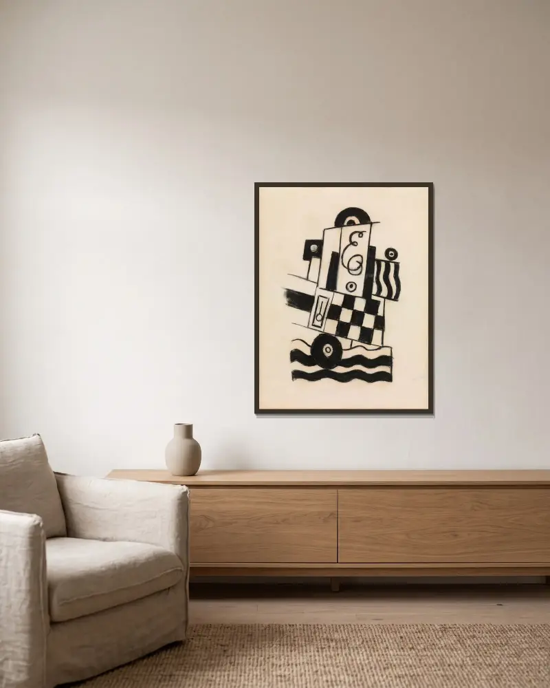 Vojenské symboly 1, Marsden Hartley v rámu na stěně