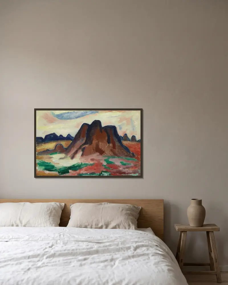 New-Mexico-Landschaft von Marsden Hartley gerahmt an einer Wand