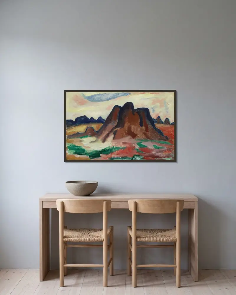 New-Mexico-Landschaft von Marsden Hartley gerahmt an einer Wand
