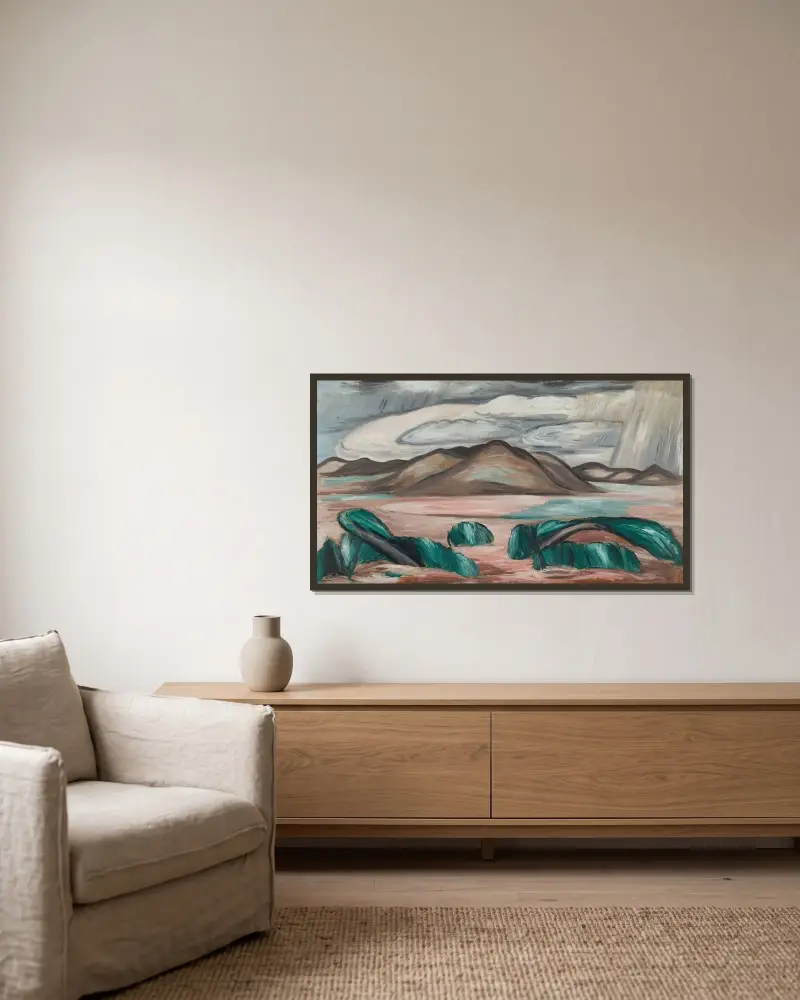 New Mexico Recollection Nr. 8 von Marsden Hartley gerahmt an einer Wand