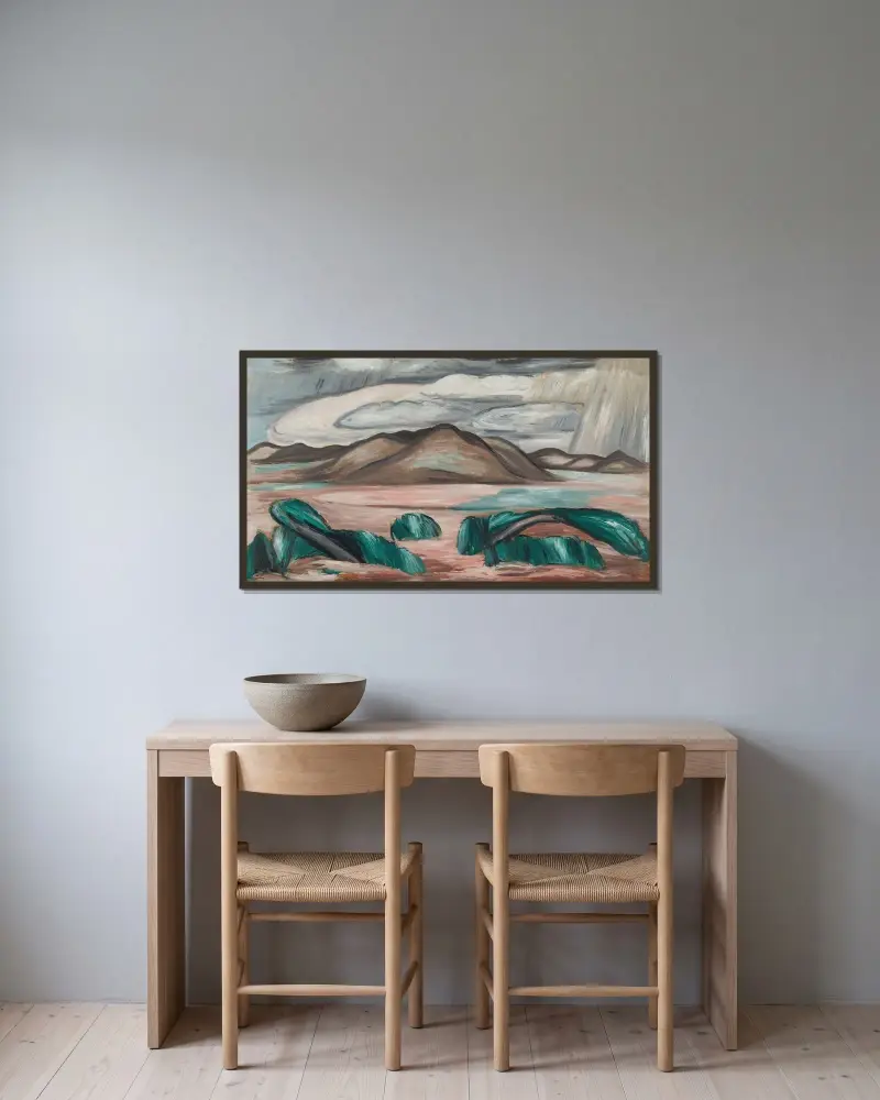 New Mexico Recollection Nr. 8 von Marsden Hartley gerahmt an einer Wand