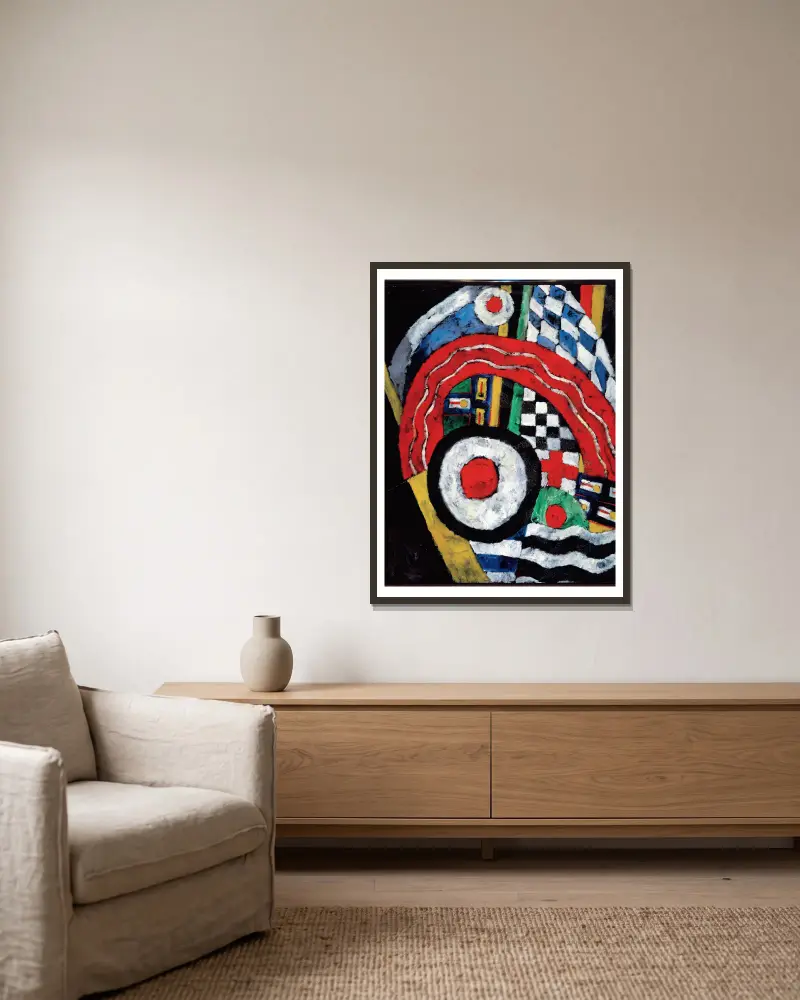 Painting No. 46 av Marsden Hartley inramad på en vägg