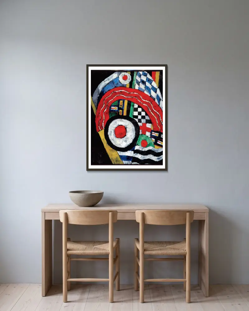 Painting No. 46 av Marsden Hartley inramad på en vägg