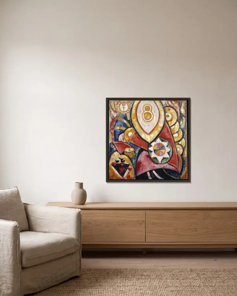 Painting No. 48 av Marsden Hartley inramad på en vägg