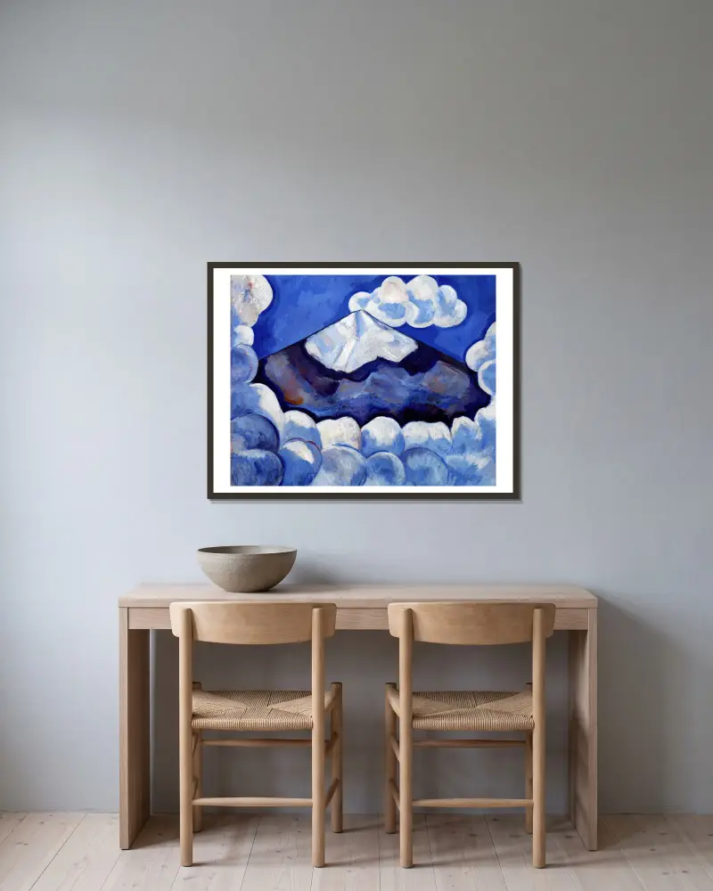 Popocatepetl, Spirited Morning– Mexico av Marsden Hartley inramad på en vägg