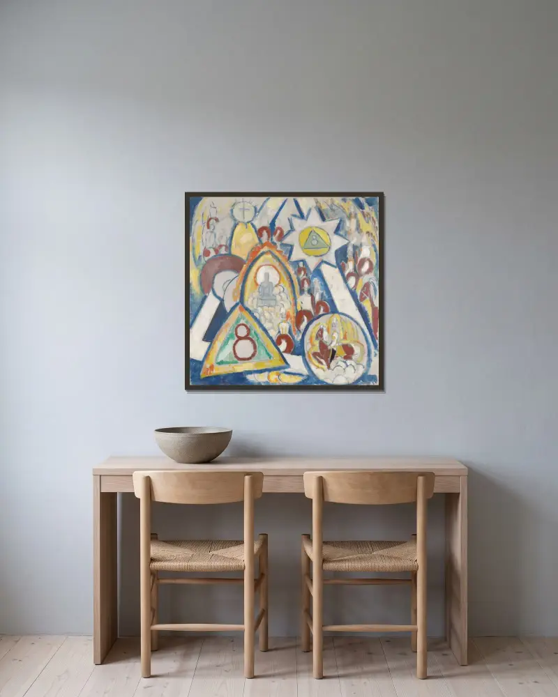 Porträt von Berlin von Marsden Hartley gerahmt an einer Wand