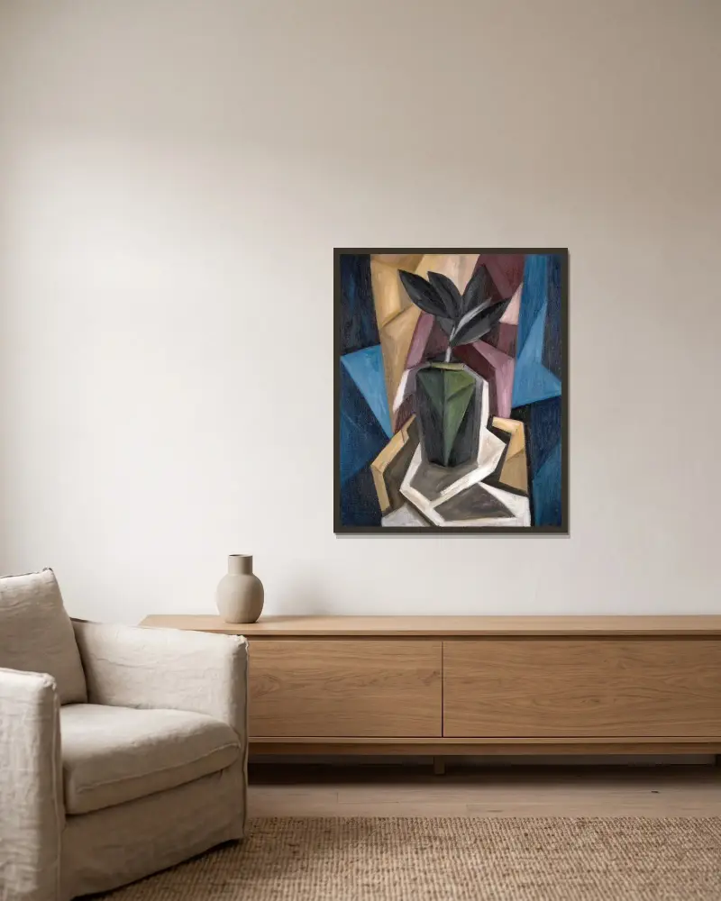 Gummibaum von Marsden Hartley gerahmt an einer Wand