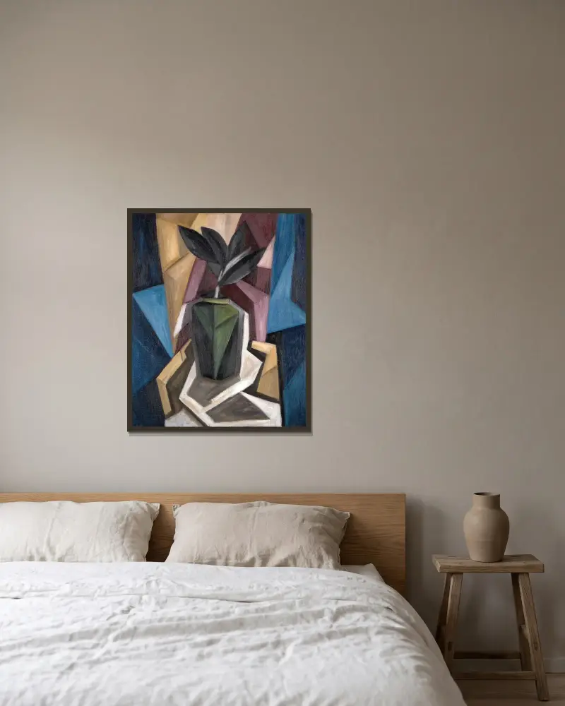 Gummibaum von Marsden Hartley gerahmt an einer Wand