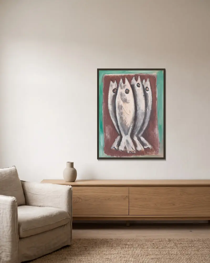 Seegeister von Marsden Hartley gerahmt an einer Wand