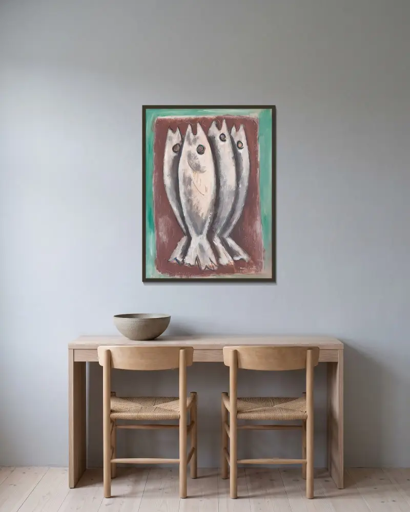 Seegeister von Marsden Hartley gerahmt an einer Wand