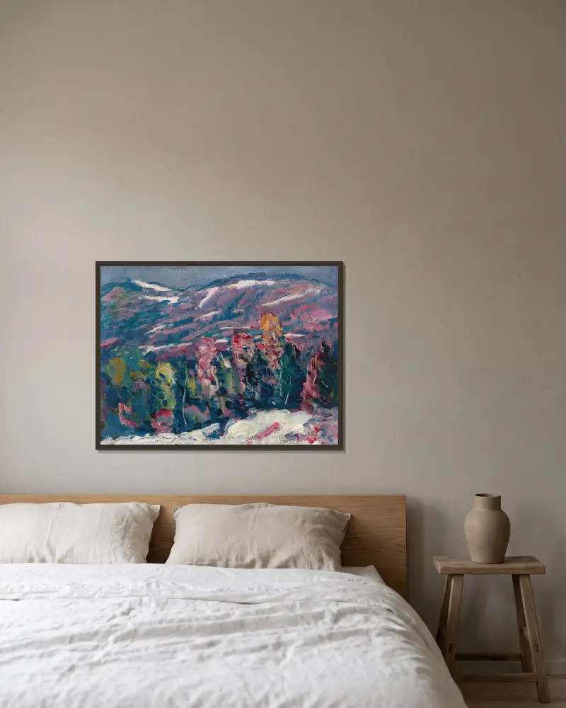 Song Of Winter av Marsden Hartley inramad på en vägg