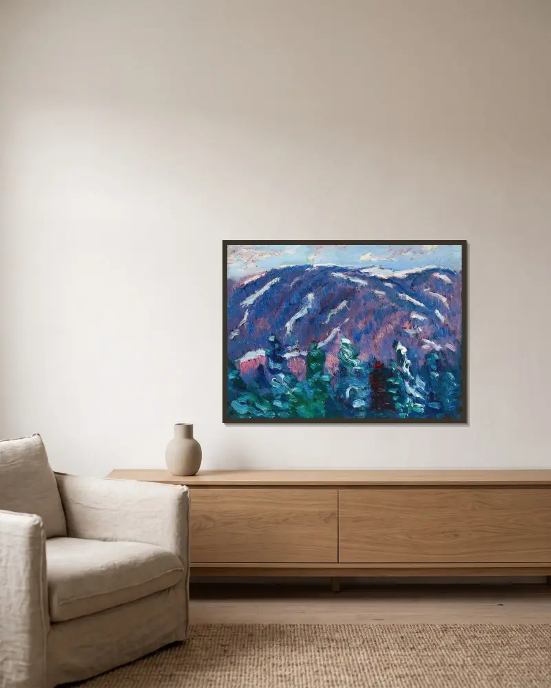 Wintergesänge, Nr. 3 von Marsden Hartley gerahmt an einer Wand