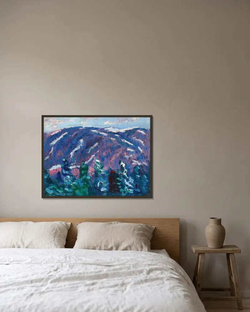 Wintergesänge, Nr. 3 von Marsden Hartley gerahmt an einer Wand