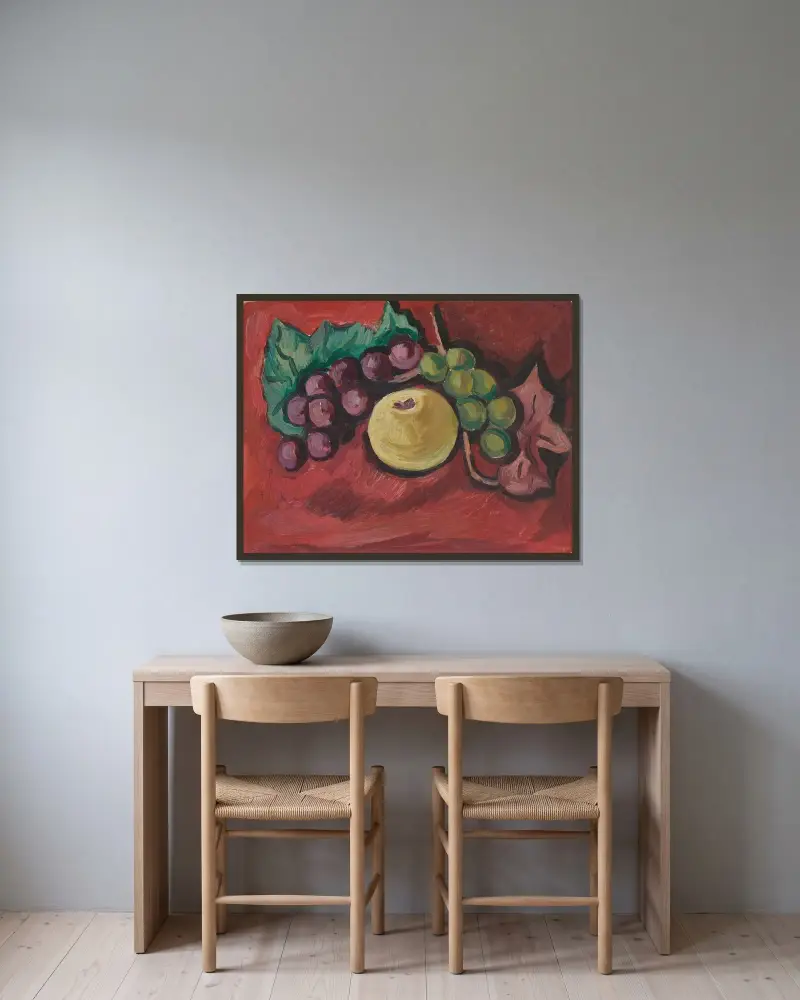 Stilleben von Marsden Hartley gerahmt an einer Wand