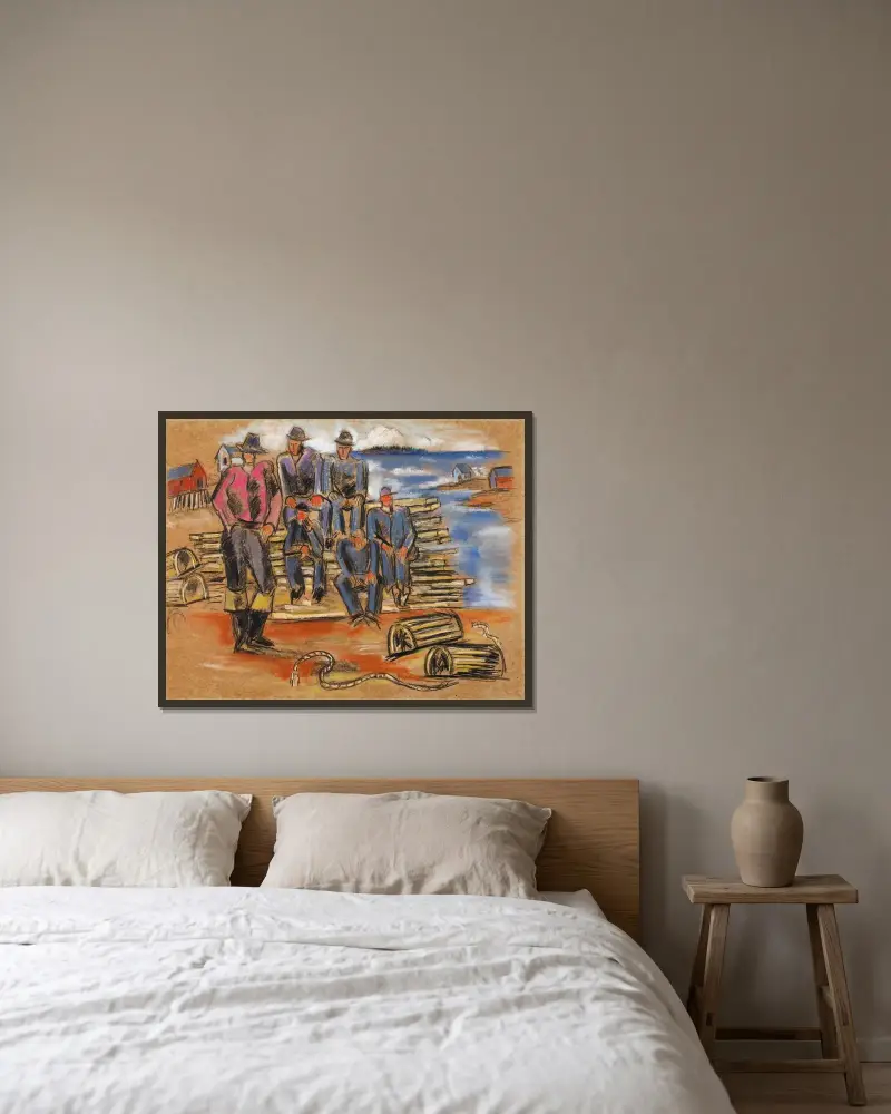 Studie k humerským rybářům, Marsden Hartley v rámu na stěně
