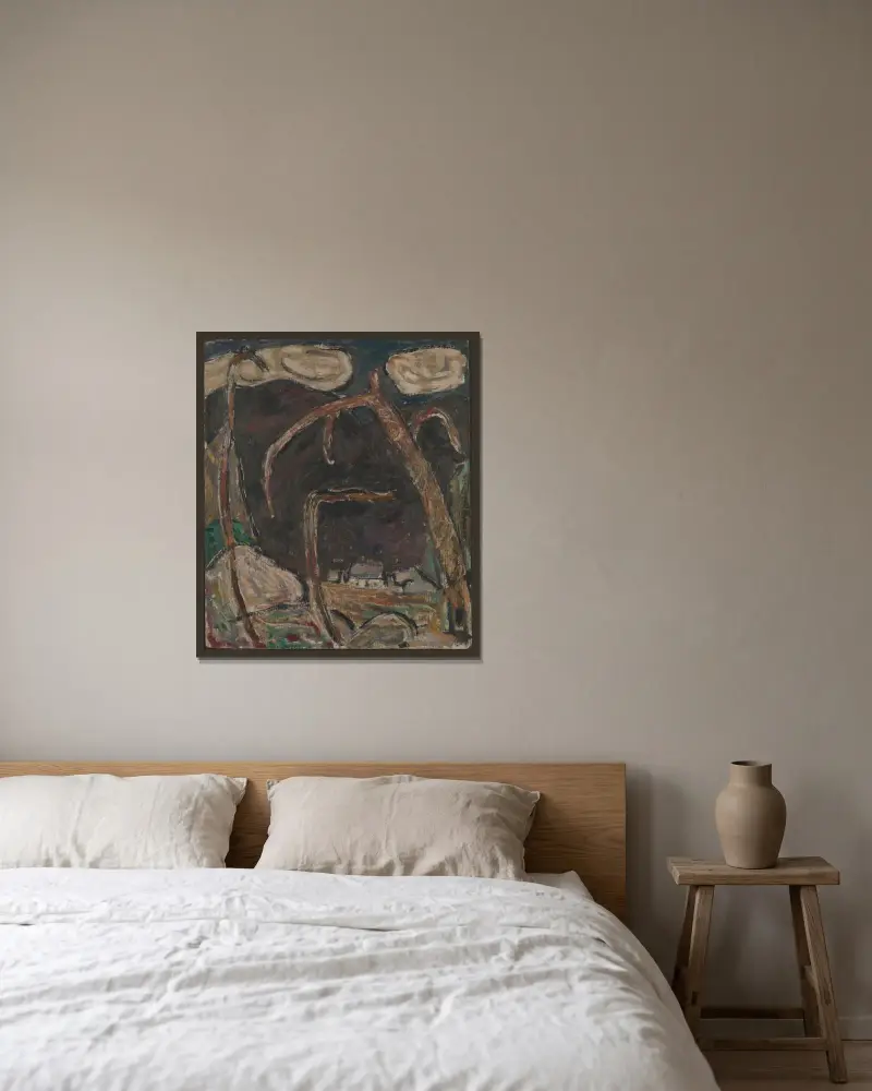 Der dunkle Berg, Nr. 1 von Marsden Hartley gerahmt an einer Wand
