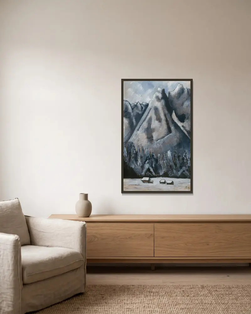Waxenstein Peaks, Garmisch-Partenkirchen av Marsden Hartley inramad på en vägg
