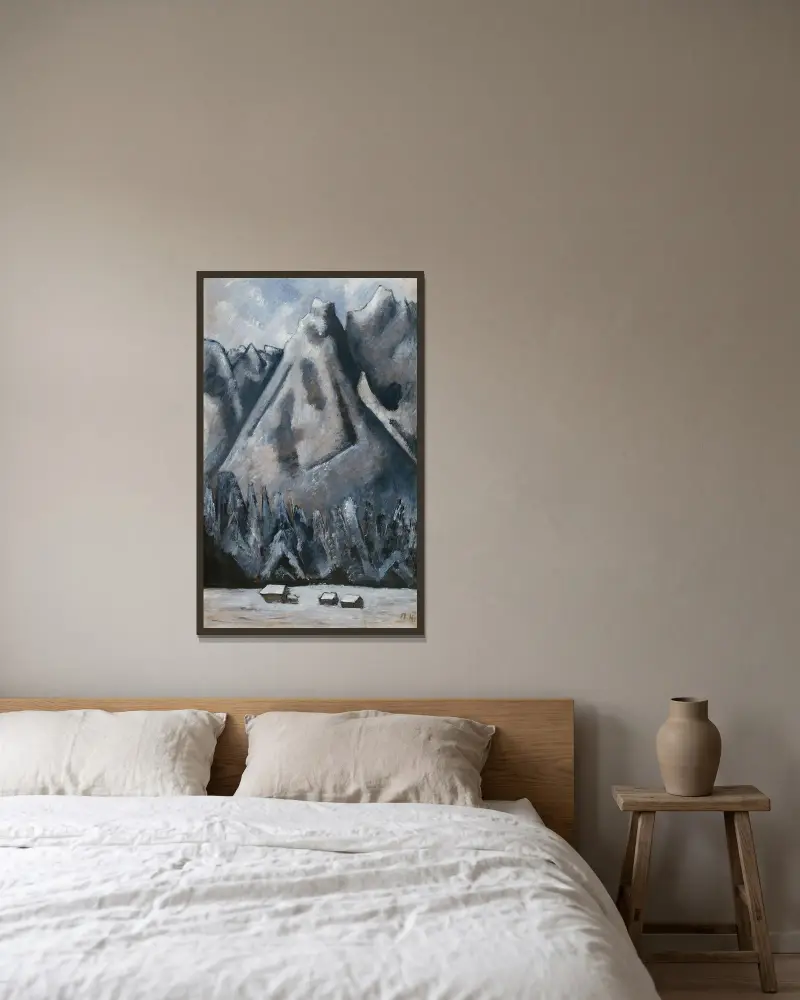 Waxenstein Peaks, Garmisch-Partenkirchen av Marsden Hartley inramad på en vägg