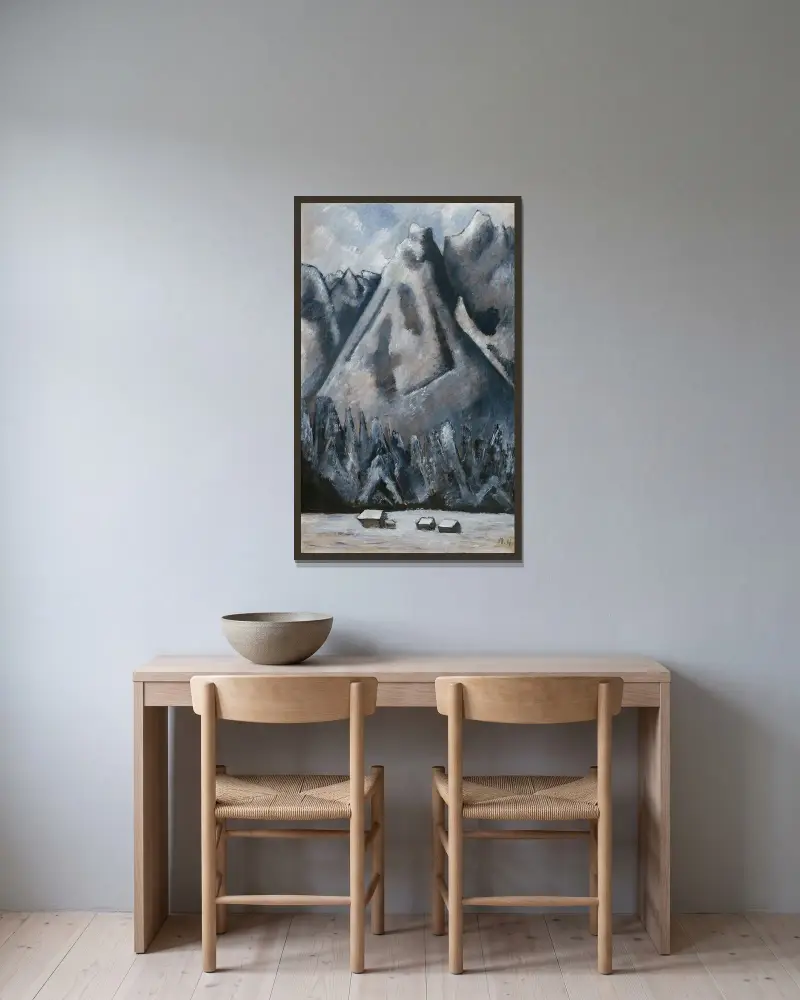 Waxenstein Peaks, Garmisch-Partenkirchen av Marsden Hartley inramad på en vägg