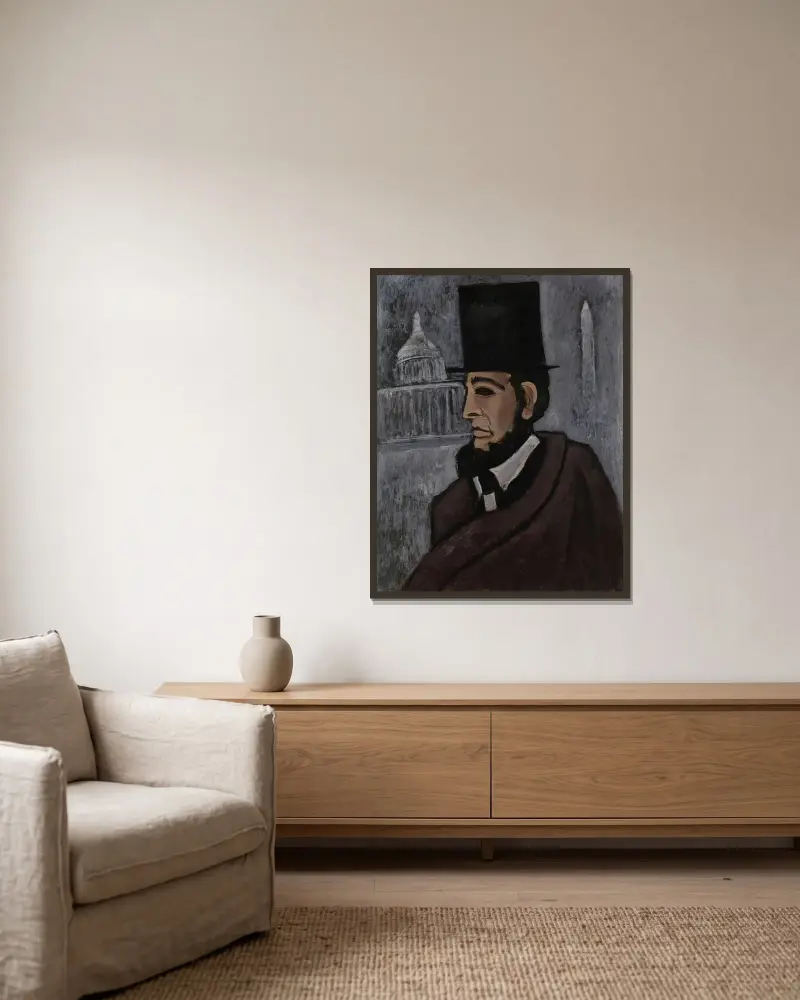 Trött på sanningen, Marsden Hartley v rámu na stěně